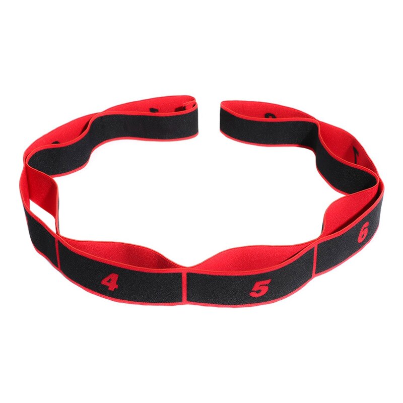 Sangle extensible de danse latine pratique et facile à entraîner, flexible, 8 boucles, bande élastique en nylon et latex, outil d'étirement: Noir