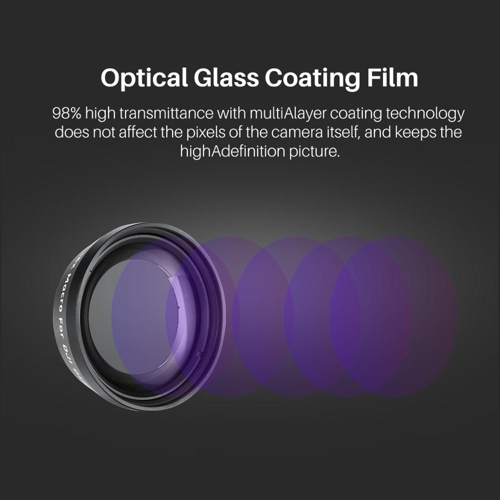 Ulanzi oa -5 15x makro kameralinser til dji osmo action  hd 4k optisk glas ekstern osmo action makro linse action tilbehør