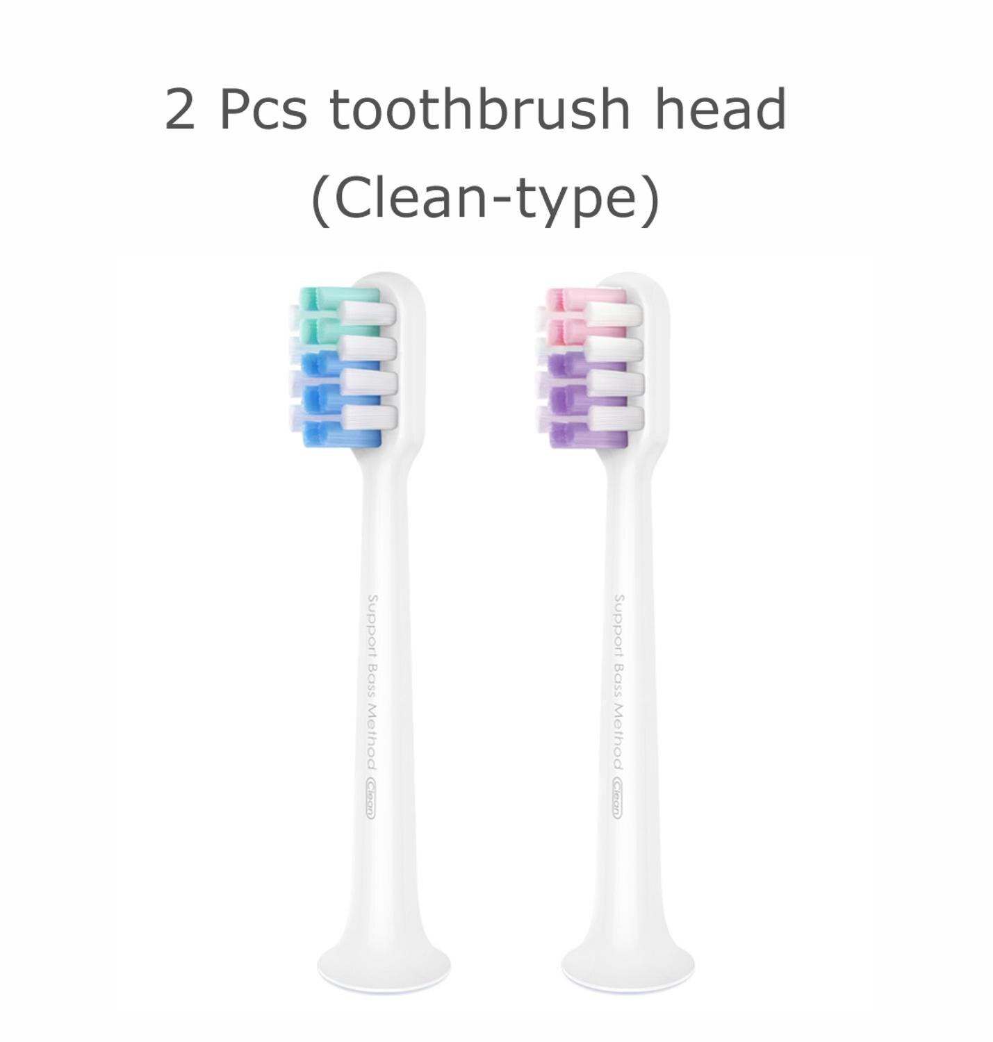 Originele Xiaomi B Draadloze Sonic Elektrische Tandenborstel BET-C01 Waterdichte Oplaadbare Draagbare Ultrasone Tandenborstel: 2 Pcs Clean-type