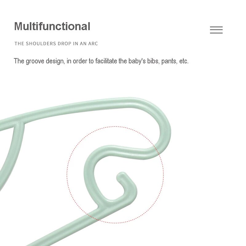 10pcs Kids Clothes Hanger Racks Portable Plastic Display Hangers Windproof Children Coats Hanger Baby Clothing Organizer