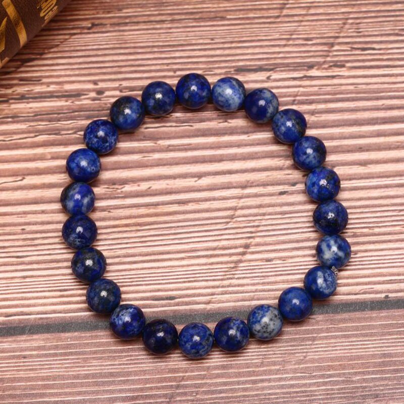 Natürliche Lapis Lazuli Perlen Armbänder unisex Elastische Armbinde Natürliche Stein Runde Perlen Armbinde Für Männer Frauen Schmuck