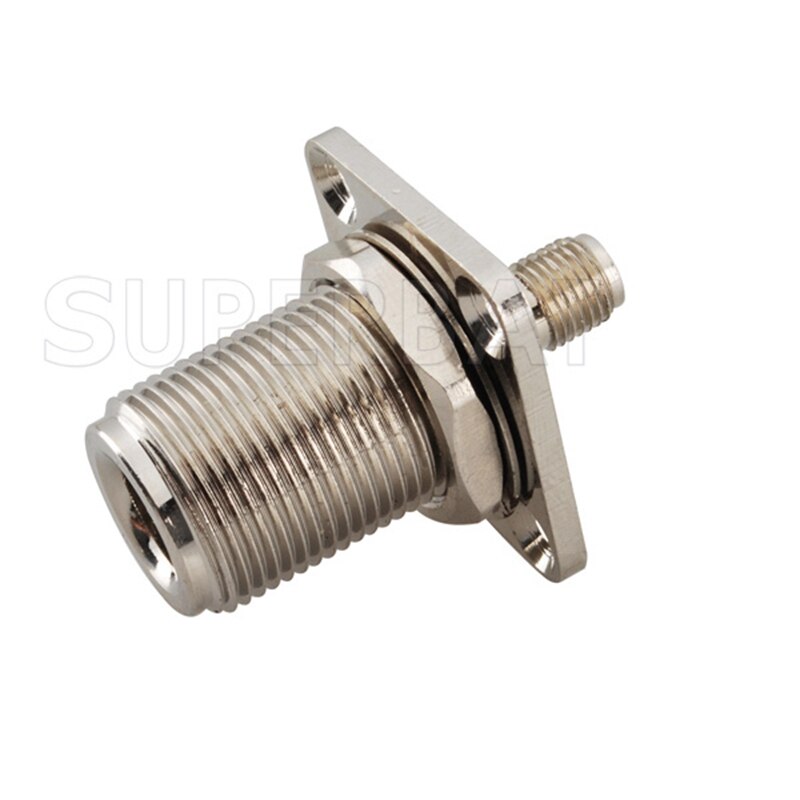 Superbat 5pcs SMA-N Adapter SMA Jack to N Female Panel Mount Bulkhead Straight RF Coaxial Connector