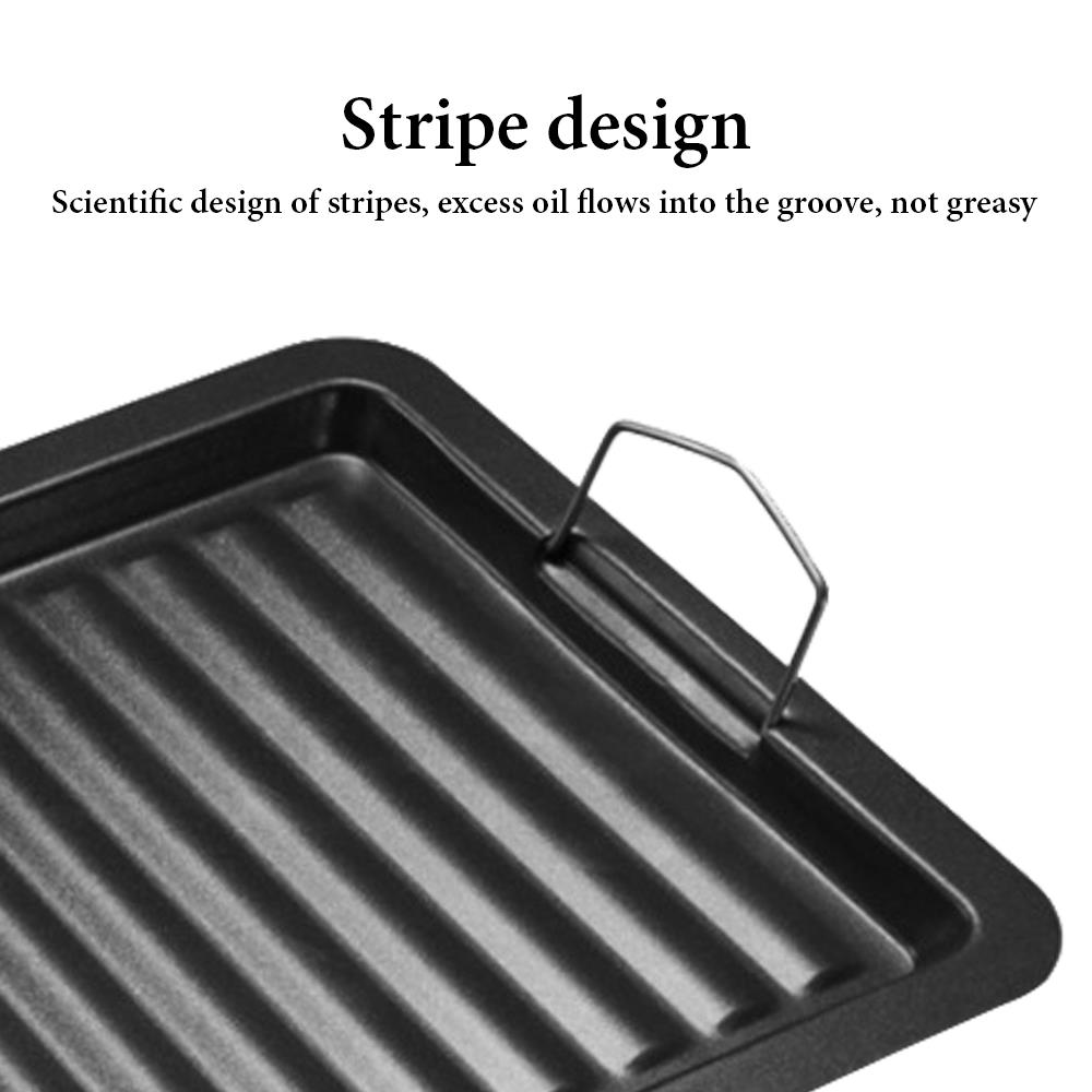 Grillpande stålplade bagefest værktøj bageplader grillplade holdbart køkkengrej køkkengrej praktisk