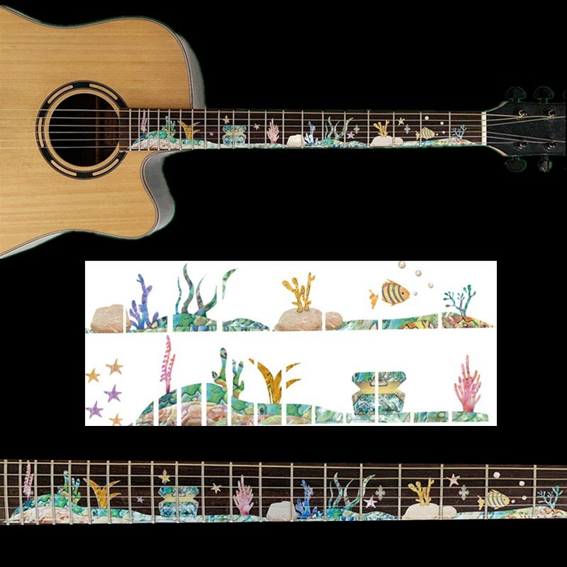 Autocollant incrusté de manche de guitare, décalcomanies de manche, tête de guitare, basse, Ukulele, fin, accessoires,: 15
