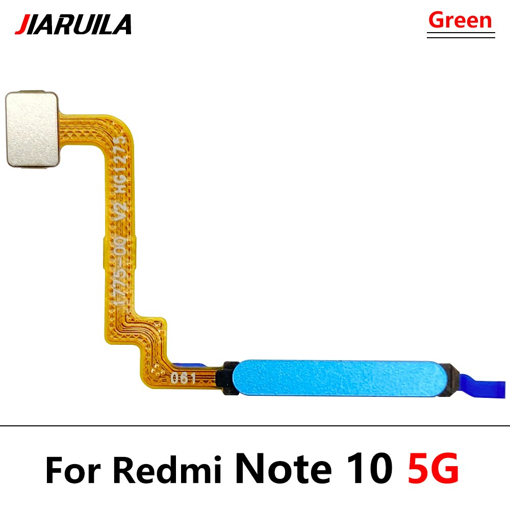 Câble flexible de remplacement pour Xiaomi Redmi Note 10 Pro, 5G, bouton accueil, capteur d'empreinte digitale, identification tactile: Note 10 5G Green