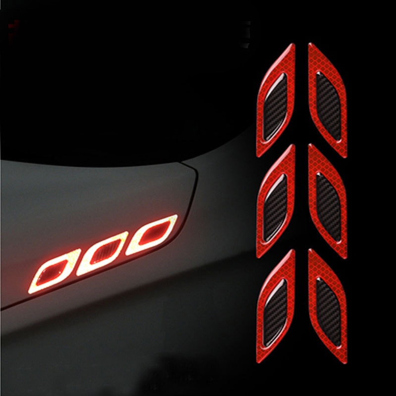 Naklejki samochodowe DIY automatyczny odblaskowe naklejki na HYUNDAI-SOLARIS CRETA dekoracja ciała świetlny 6 sztuk/zestaw