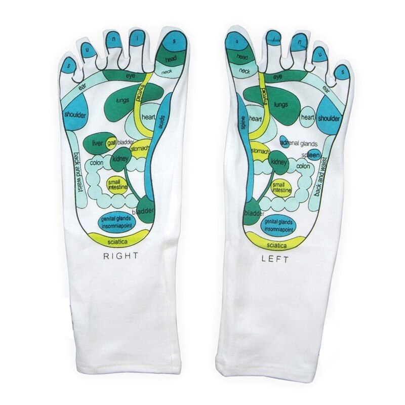 Women Men Reflexology Socks Single Toe Far East Healing Principles Sock #20: Default Title