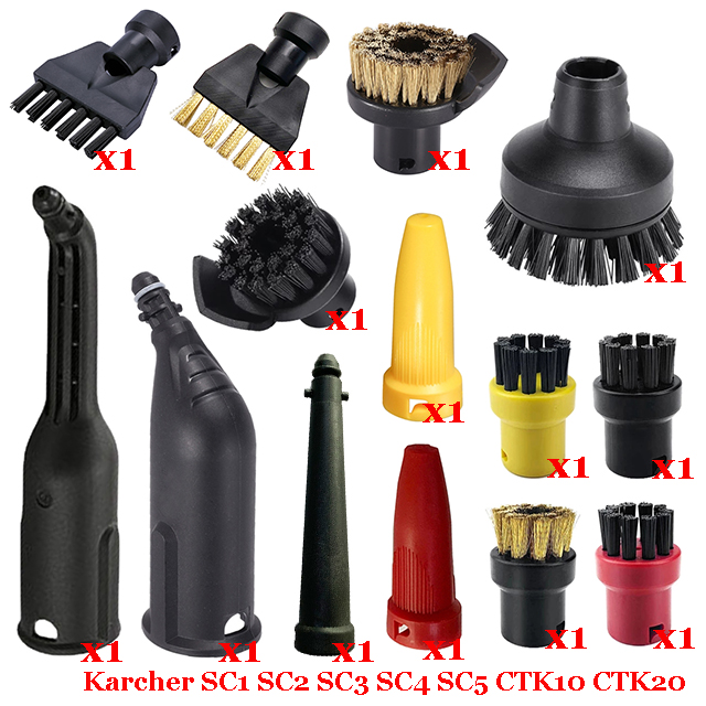 Para Karcher aspiradora de vapor máquina SC1 SC2 SC3 SC4 SC5 SC7 CTK10 CTK20 piezas cabezal de cepillo accesorios de boquilla potente