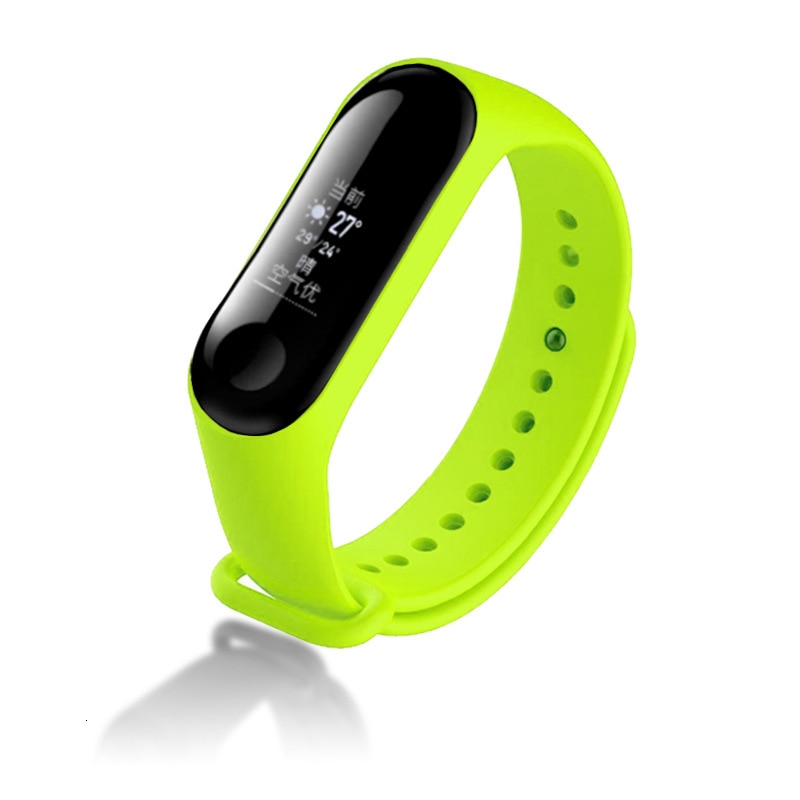 Smart strap for the Xiaomi mi band 4 replacement wrist strap, for the Xiaomi mi band 3 multicolor replacement bracelet strap: Green