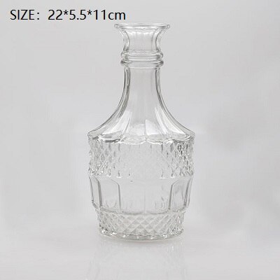 Nordisk relief glasvase blomsterarrangement hydroponisk vintage vase boligdekoration skyde rekvisitter til centerpieces til bryllupper: B stil -9