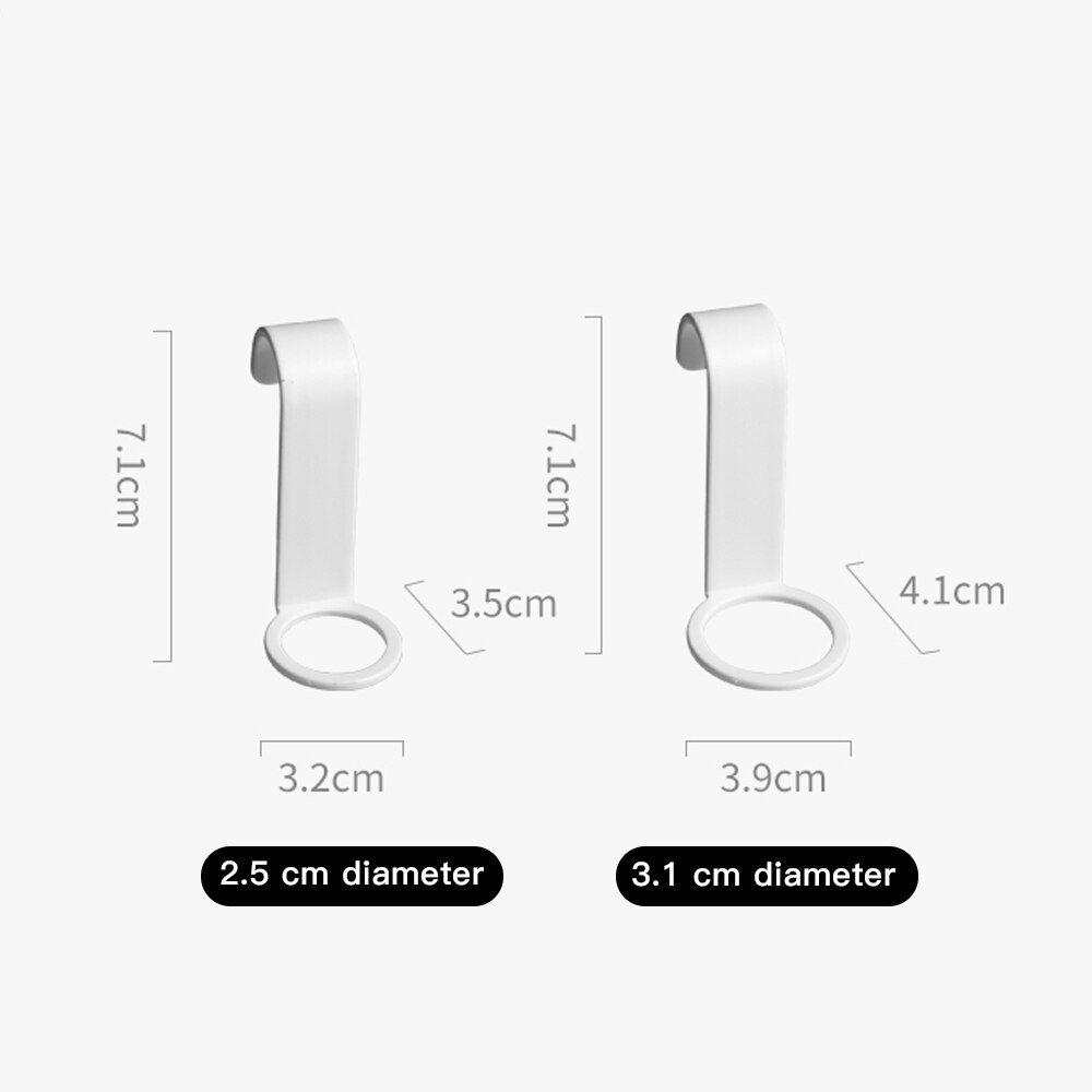 S Hook Rack Wall Mount Soap Shower Gel Dispenser Bottle Holder Hook Hanging Hanger Rack Bathroom Kitchen Organizer No Drill