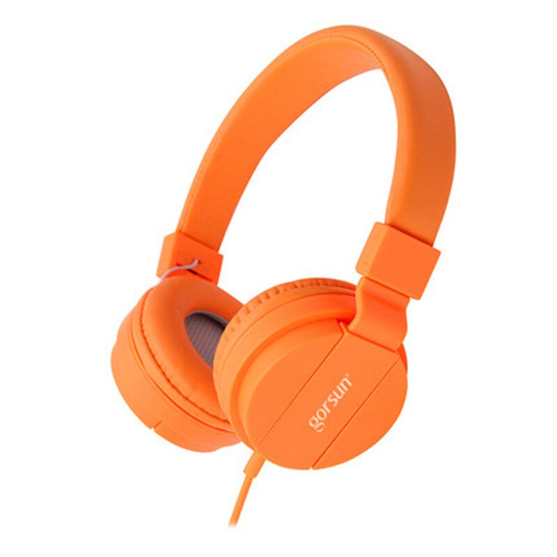 Słuchawki dla dzieci lekkie stereofoniczne przenośne słuchawki przewodowe dobre kolory dźwięku składany zestaw słuchawkowy dla IPhone Laptop MP3 dla dzieci dorośli: Orange Headset
