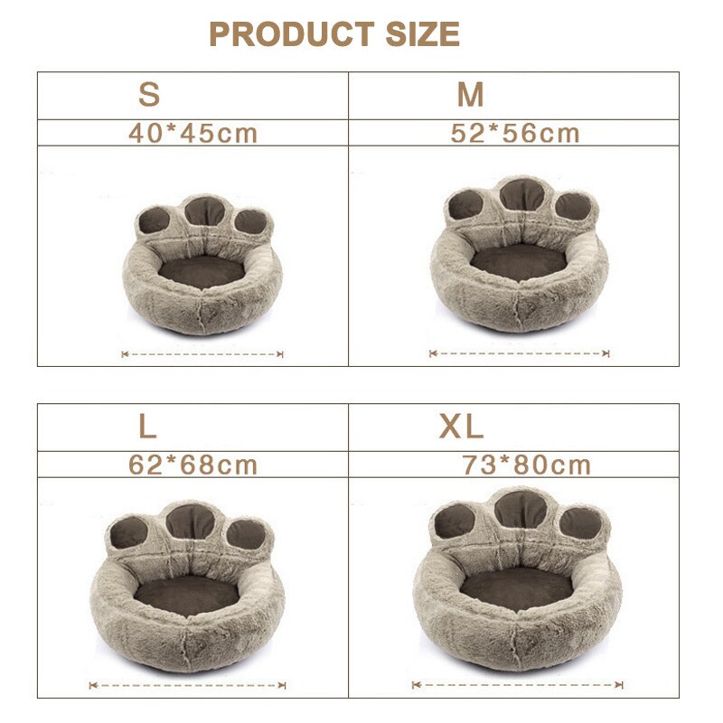 1Pc Pluche Poot Vorm Pet Sofa Huis Hond Nest Soft Warm Puppy Kitten Nest Thuis Bed Dierbenodigdheden Hond accessoires Cama Perro Hond