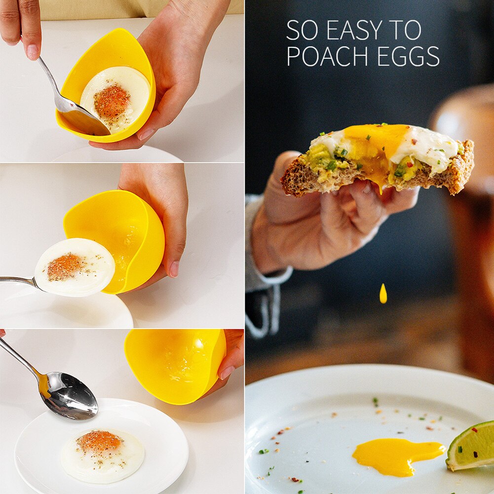 Siliconen antiaanbak kookgerei stoomkoker thuis hittebestendige eieren pocheerder bakvorm stapelbare bakvorm multifunctionele beker