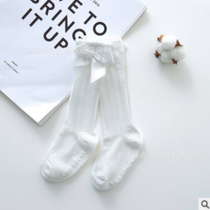 Kinder mädchen nette socken Knie socken Hohe Bogen Knoten Prinzessin Socken Baby Socken Lange Rohr Booties Vertikale Gestreiften sokken meias 0-4Y: 1 / 2-4T