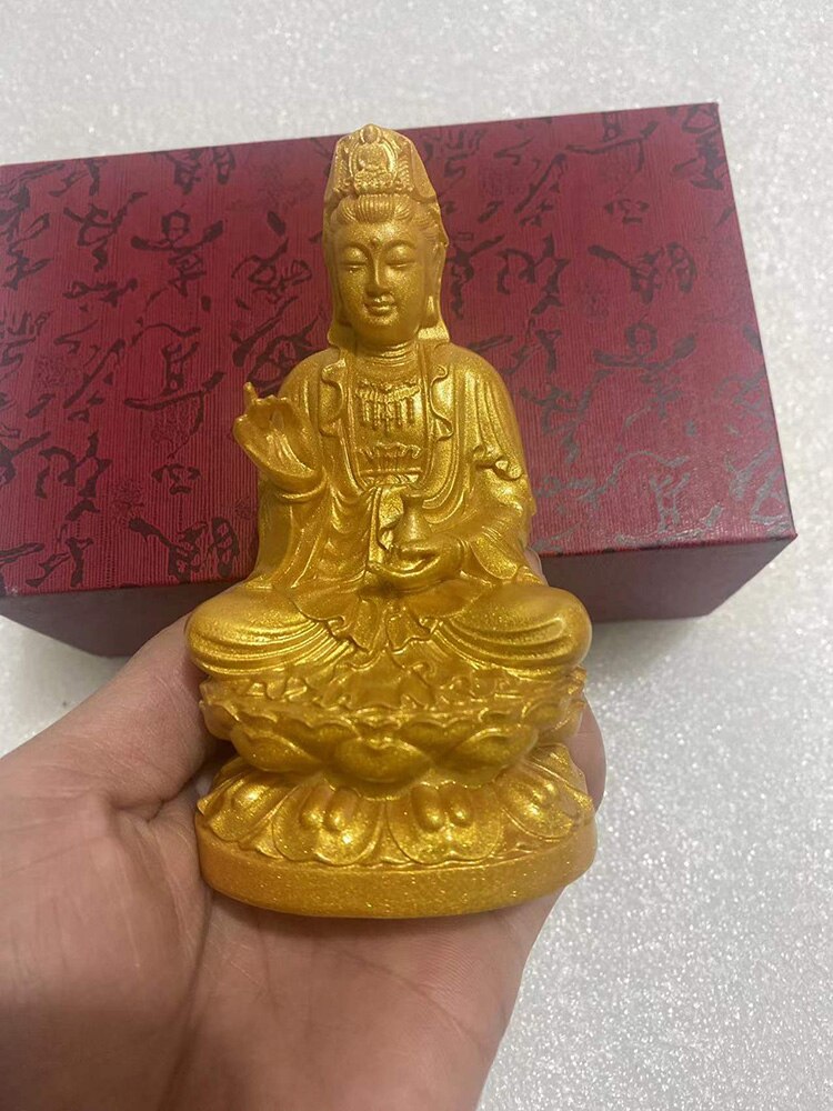 Valkoinen lootus guanyin patsas, modernin taiteen veistos, vedenpuhdistuspullo guanyin bodhisattva, korkealuokkainen kodin sisustuspatsas: 2
