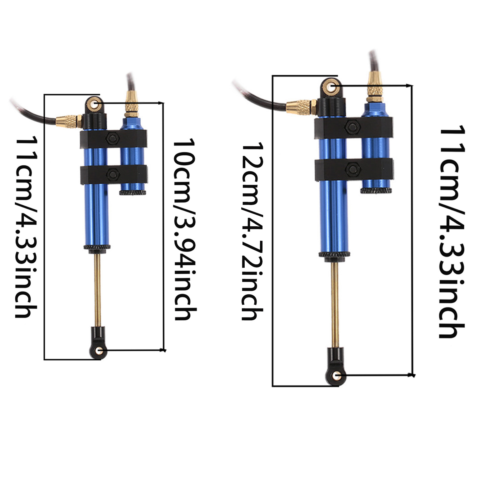 RCXAZ RC amortisseur 110mm réglable ressort interne amortisseur d'huile 1/10 RC grimpeur de roche jouet pièces amortisseur pièces de mise à niveau