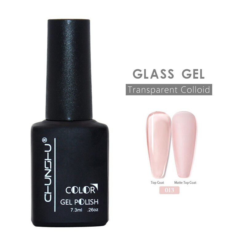Ankomster vaktelegg semi-permanant uv gel neglelakk gjennomsiktig kolloid bløtlegging av nails art manikyr for toppstrøk 12ml gjør det selv: Glassgel -13