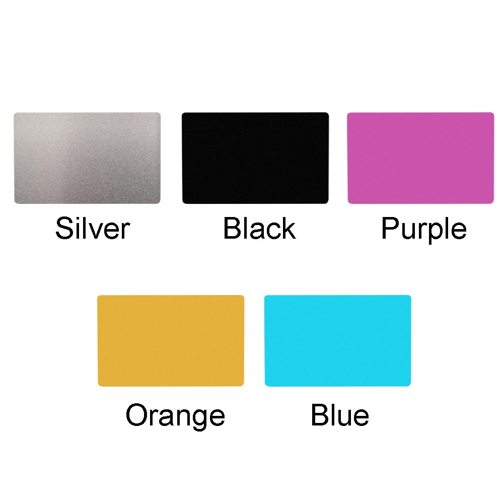 100Pcs Engraved Accessories Identity Blank Card Thermal Transfer Name Smooth Rustproof Business Visiting Aluminium Alloy Marking