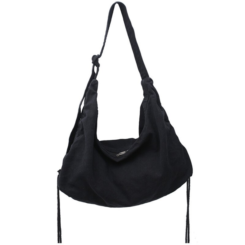 100% Baumwolle Teenager lässig Segeltuch groß Kapazität Schulter Tasche Schüler Freizeit Sanft Stoff Schule Buchen Laptop Crossbody Tasche