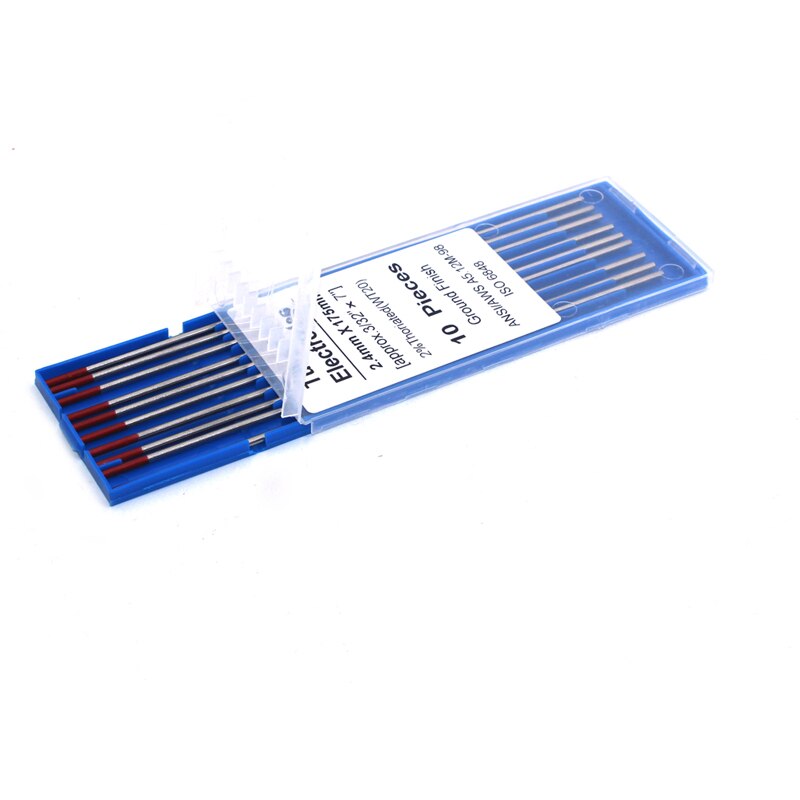 10pcs Red Color Code 175MM Thorium Tungsten Electrode Head Tungsten Needle/Rod for the TIG Welding Machine with TIG Function