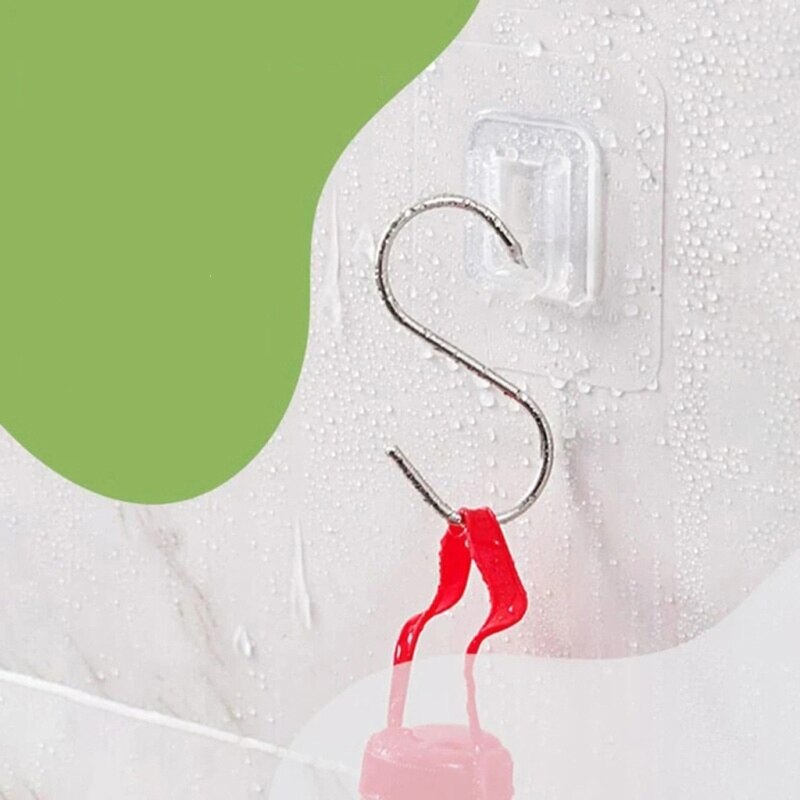 Ganchos adhesivos de doble cara para pared, colgador transparente, fuerte, ventosa, soporte de almacenamiento, 10 Uds.
