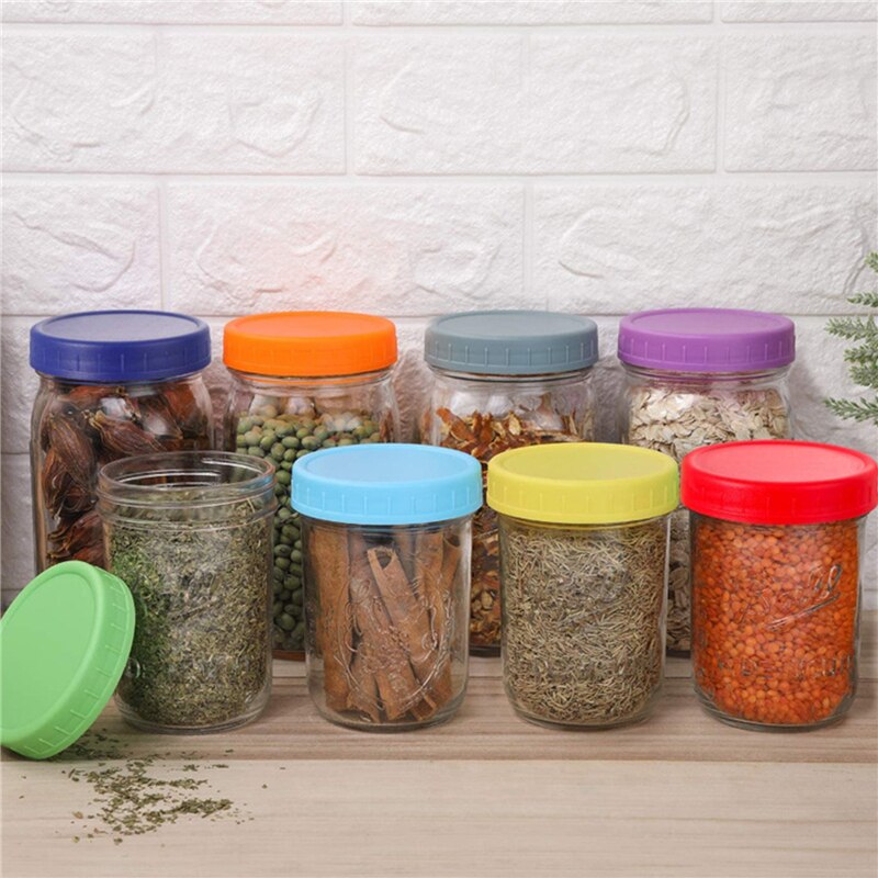 Bouchons de remplacement étanches en plastique, diamètre intérieur, couleurs assorties, joints toriques en Silicone pour bocaux Mason