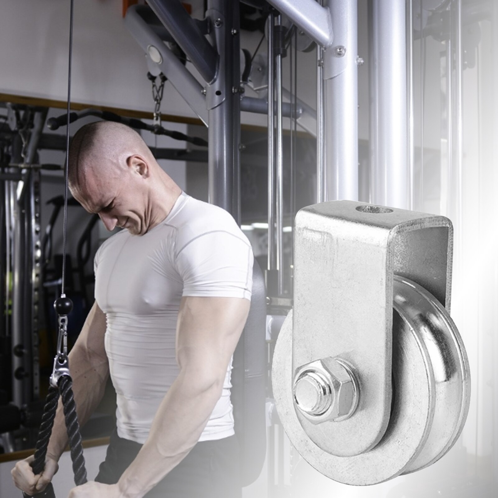 0.3 Tons Pulley Block Loading Single Swivel Pulley Roller Lifting Wheel for Wire Rope Pulley Block Wheel Loading in stock