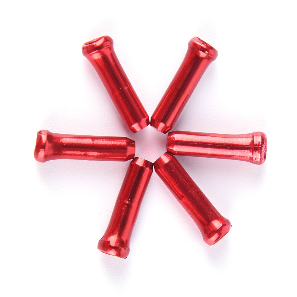 30 Pcs/lot Bicycle Derailleur Shift Cable End Caps MTB Mountain Road Bike Cycling Bicycle Aluminum Brake Cable Tips Crimps: Red