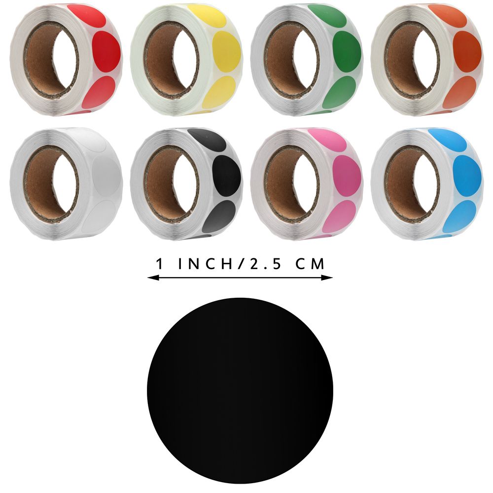 500Pcs/Roll Chroma Label Colorful Code Dot Labels Stickers Seal Labels Scrapbooking For Packaging Stationery Stickers