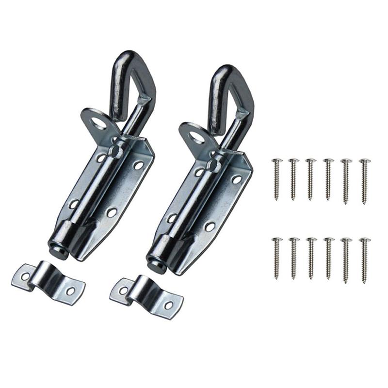 2 Sets Barn Door Window Latch Bolts Window Gate Security Latch Lock With Screws Bolt House Door Bathroom Warehouse Door Buckle