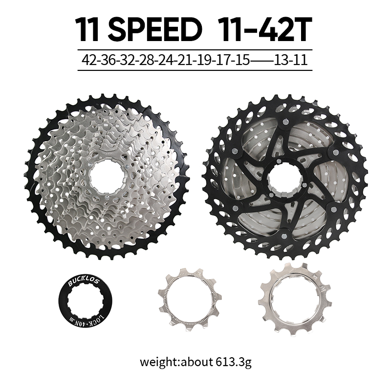 BUCKLOS-Cassette para bicicleta de montaña, volante de inercia para bicicleta de carretera, 8/9/10/11/12 velocidades, estructura HG para piezas de bicicleta Shimano de 11 velocidades: Gris oscuro