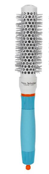Keramisk ion salon bærbar hårbørste hårstyling hårbørste frisørkam rundt krøllet hår ruller værktøj 1 stk.: 25 blå
