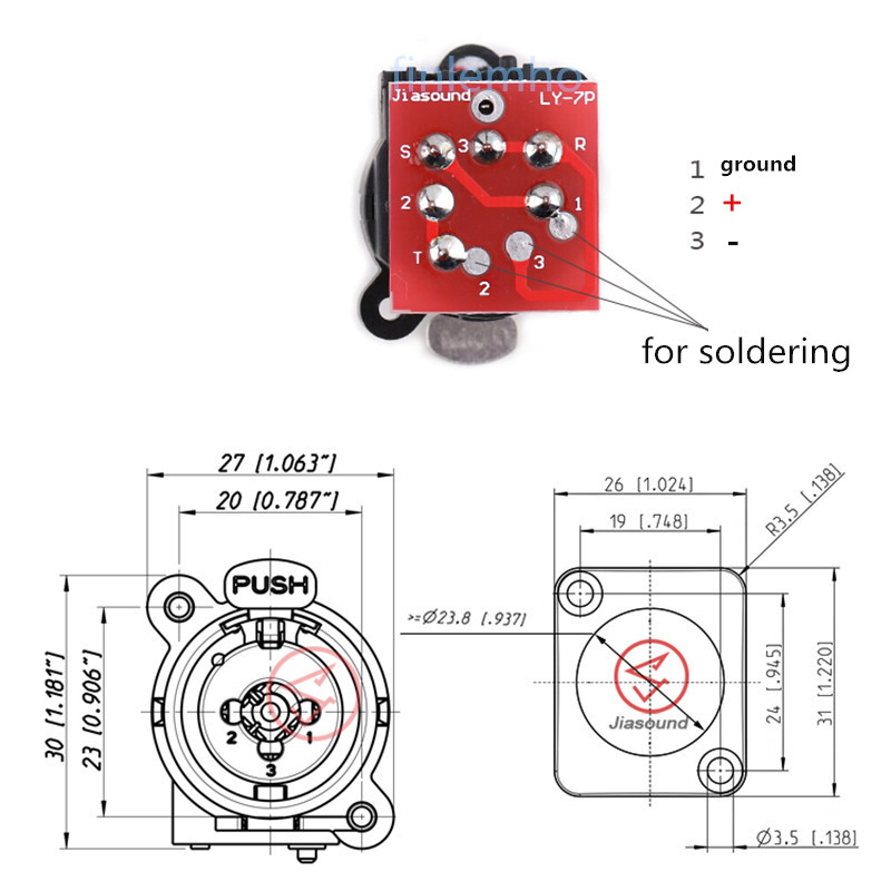 Connecteur Audio XLR/Jack, 1 pièce, châssis hybride, Combo, prise femelle