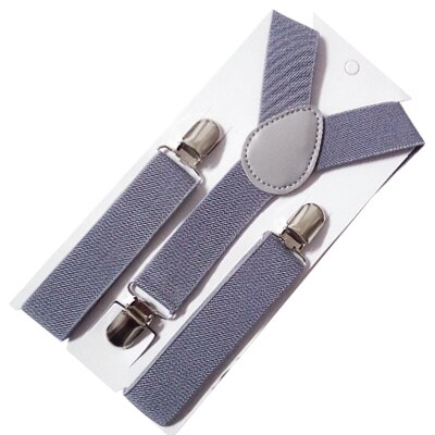 1Pc Soild Kleur Kinderen Riem Verstelbare Bretels Baby Jongens Meisjes Bretels Clip-On Y-Back Braces Elastische kids: grey