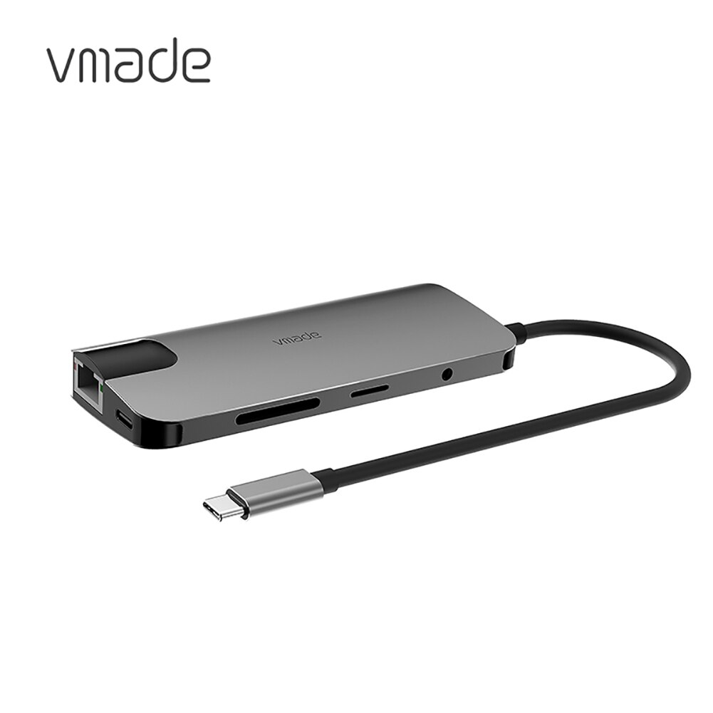 Vmade CB012A Type C Hub Usb C Hub Multi Usb 3.0 Hub Hdmi Adapter Dock Voor Macbook Pro Huawei mate 30 USB-C 3.1 Splitter Poort