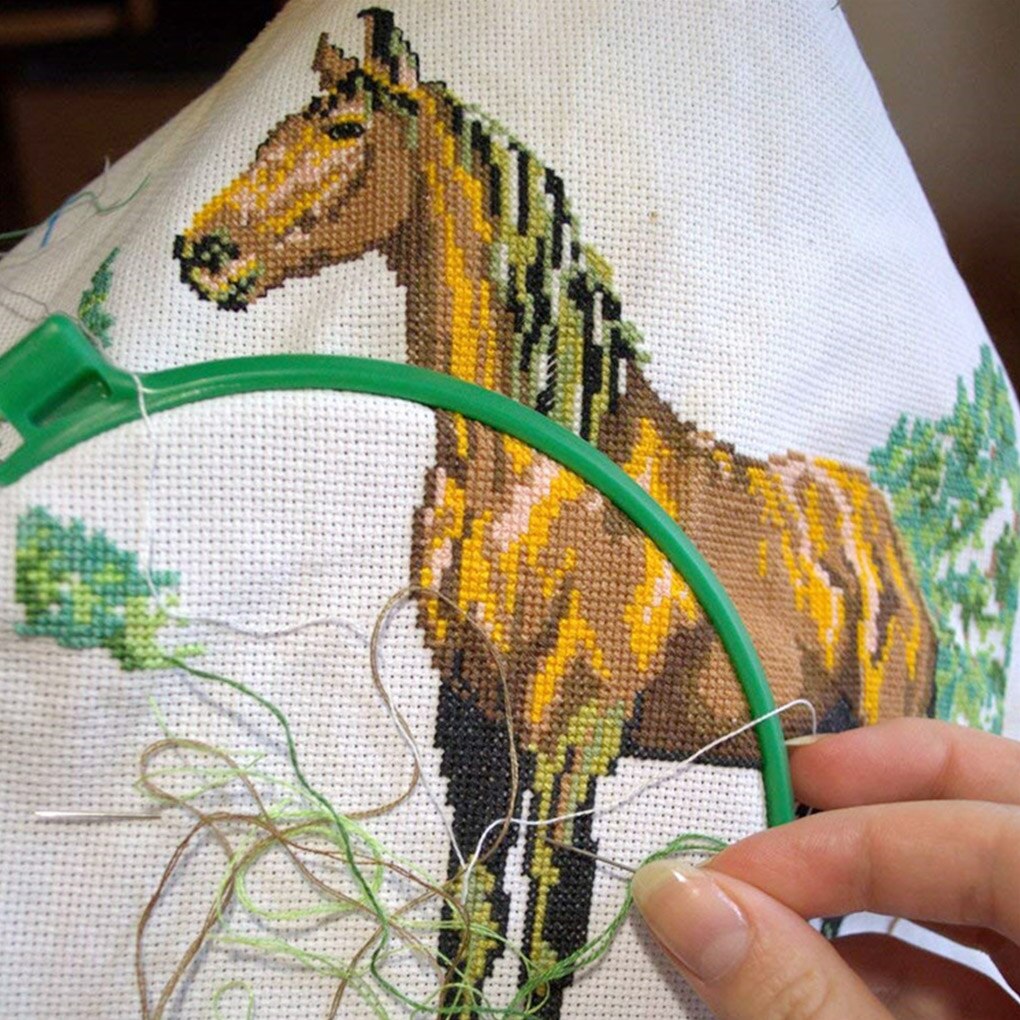 Bordado cruz-ponto diy tecido de algodão bordado costura artesanato pano