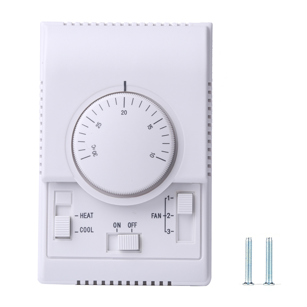 Thermostat Control Switch Temperature Controller Central Air Conditioner Fan Coil Temperature Device