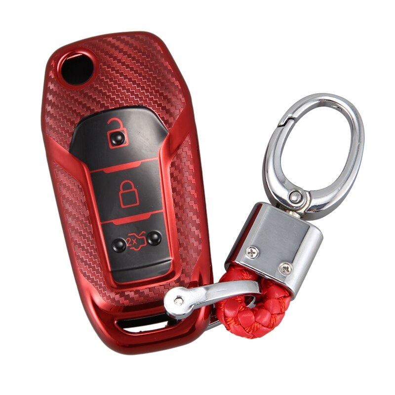 La chaîne principale molle de voiture de TPU couvre le support de chapeau d&#39;accessoires de caisse pour Ford Fusion Fiesta escorte Mondeo Everest Ranger, rouge: Default Title