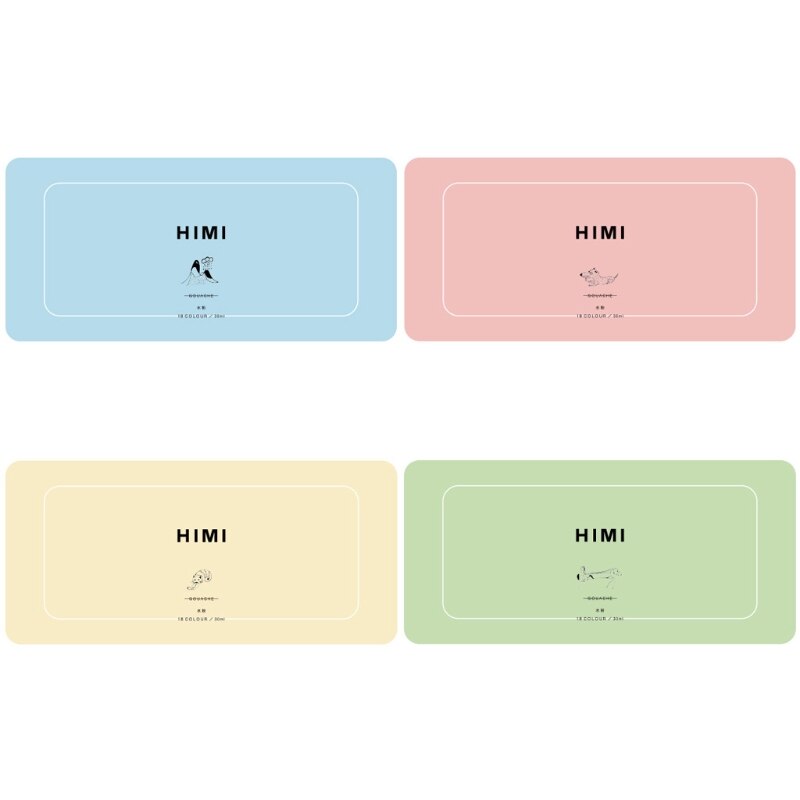 Gouache Paint Set 18 Vibrant Colors Non Toxic with Portable Case Palette Pigments School Art Stationery