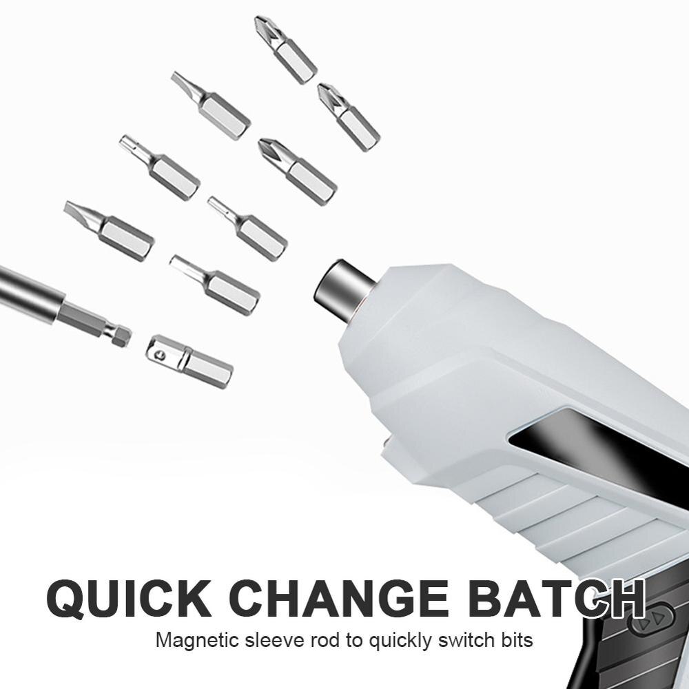 47Pcs Mini Electric Screwdriver Set 3.6V Non-slip Rechargeable Cordless Screwdriver Battery Precision Portable Screwdriver USB