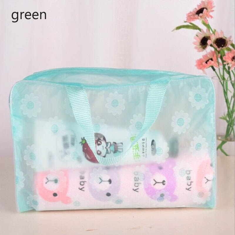 multifunción portátil de patrón Floral dulce organizador de viaje de gran capacidad bolsa de lavado bolsa de cosméticos bolsa de maquillaje Kit de aseo: green