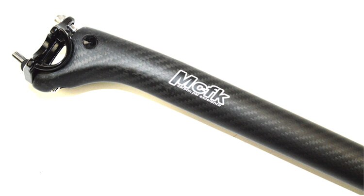 MCFK-tija de sillín de fibra de carbono para bicicleta de montaña, piezas de asiento mate, 27,2/30,8/31,6x400MM, desplazamiento, 25mm, ultraligero