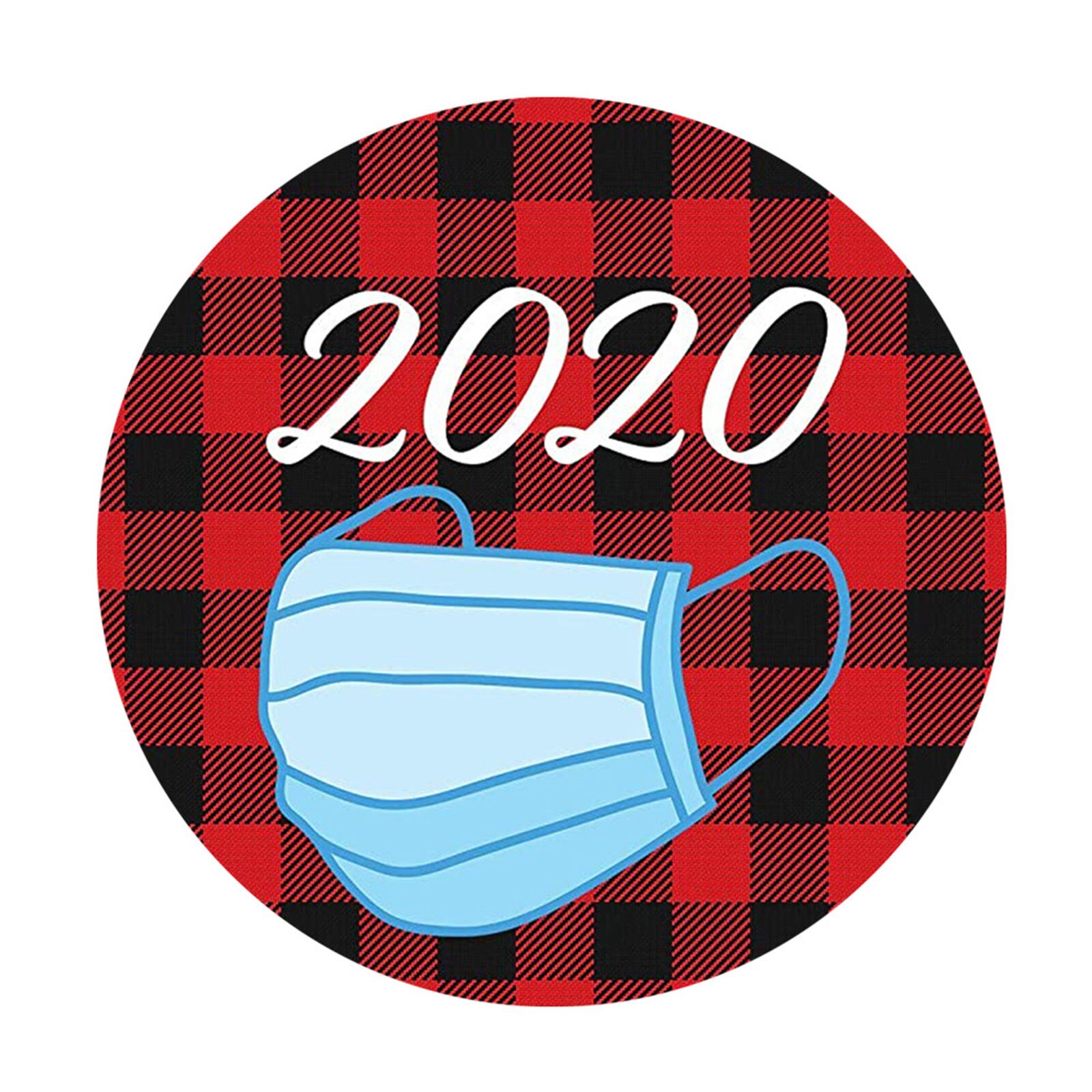 Paper Christmas DIY Deco Stickers Round Santa Claus Wear Mask Message " " 21cm Dia.: 54