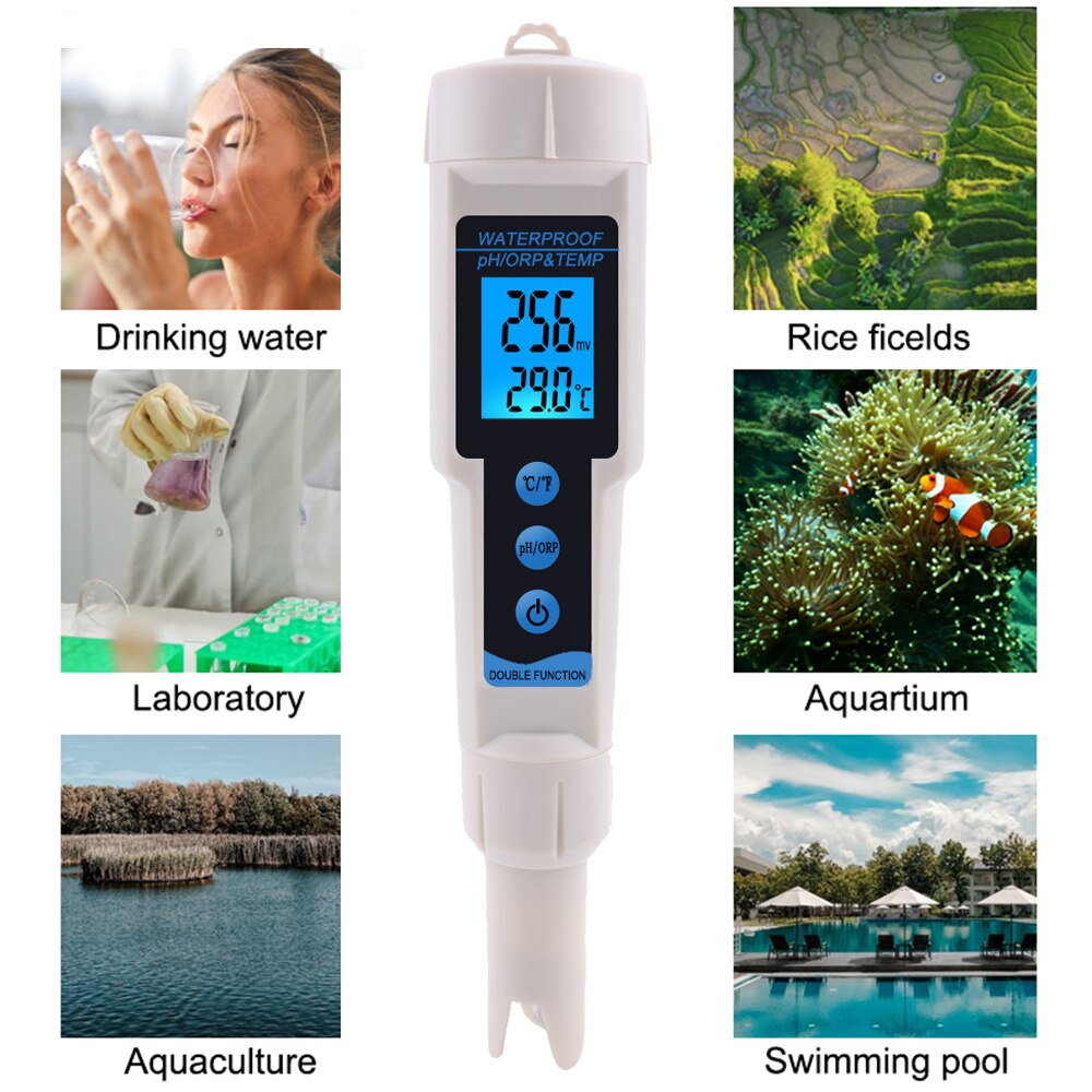 ORP-3569 3 en 1 PH ORP temperatura medidor potencial Redox de ORP Monitor con sonda reemplazable cantidad de agua pureza analizador