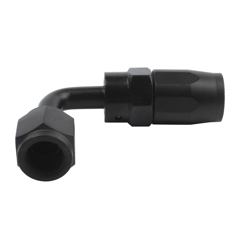 AN6 90Degree Swivel Hose End Black For Braided Nylon Fitting Size:AN6: Default Title