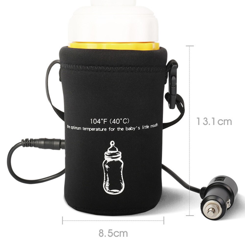 12v dc universal bil rejse flaskevarmer varmelegeme 104 ℉ 40 ℃ madmælk safty flaske sterilisator med bil cigarettænder kabel