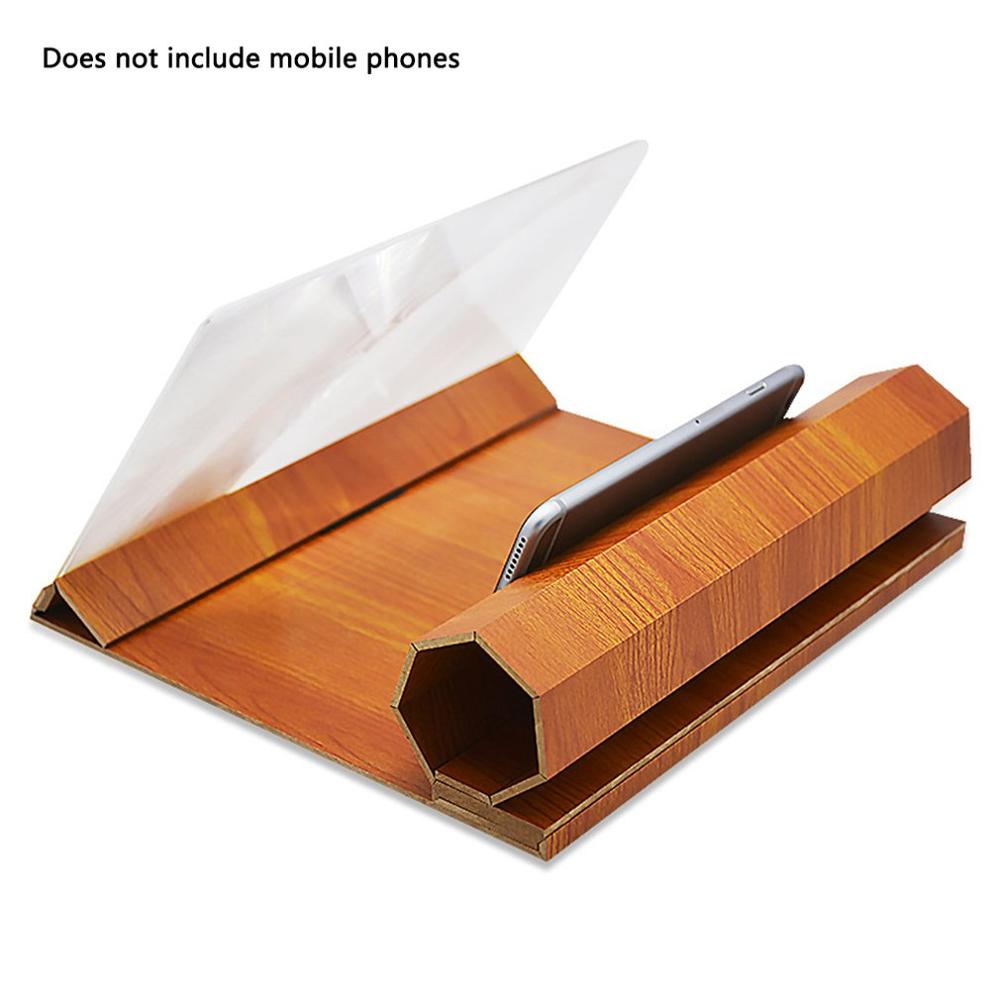 Second Generation Inch Mobile Phone Screen Amplifier Wood Grain Magnifier 3D Amplifier Support For Any Mobile Phone