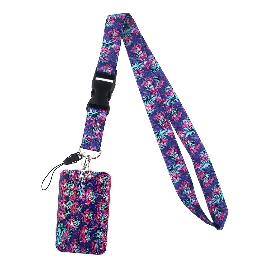 CB895 Starry Sky Rainbow Lanyard Detachable Multifunction Strap ID Card Key Ring Holder DIY Cell Phone Lanyard Strap