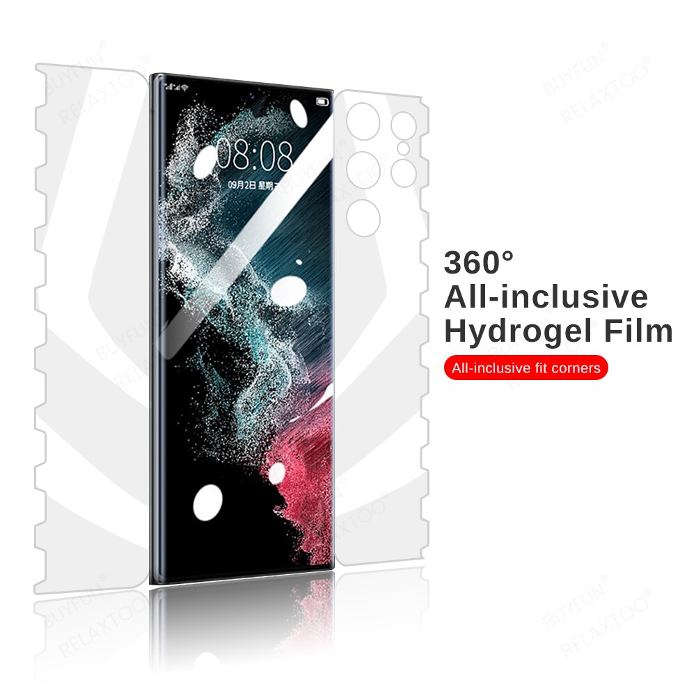 S22Ultra Screen Protector Voor Samsung S22 Ultra Zachte Full Body Film Sansung S 22 + Glas Hydrogel Film Galaxy S 22 Ultra Hidrogel: S22 Ultra